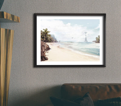 Scarif Beach Landscape Star Wars Art Print - Gallery 94