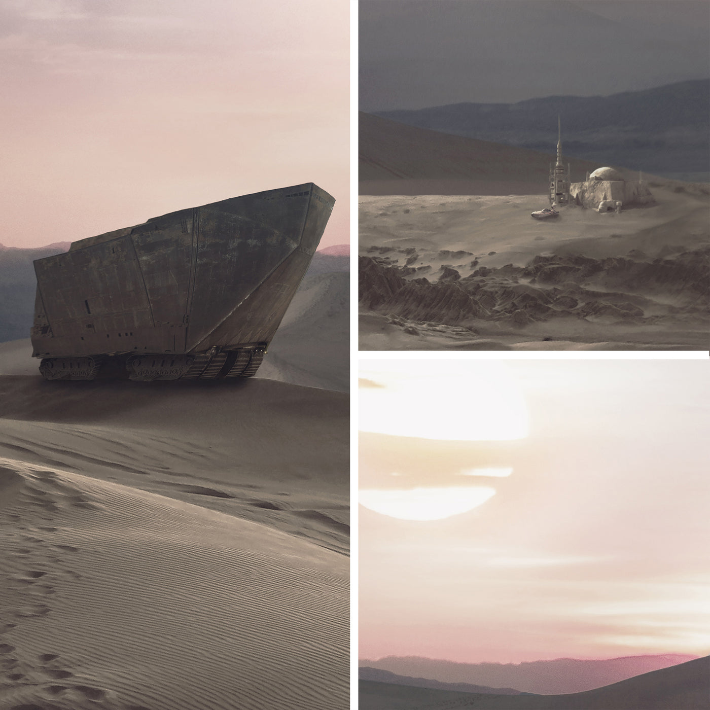 Tatooine Binary Sunset Star Wars Canvas